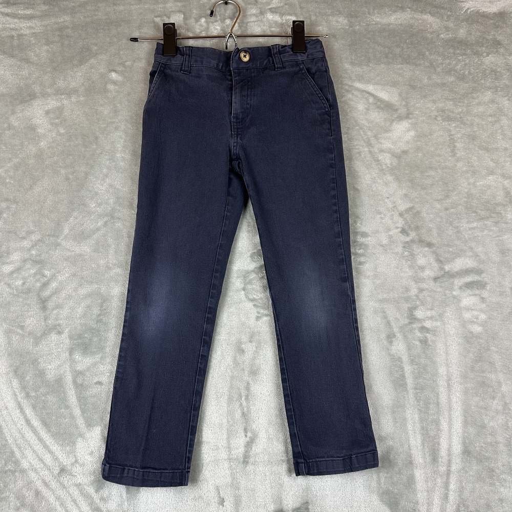 French Toast Kids Chino Pants Boys 7 Regular Navy Blue Adjustable Waist